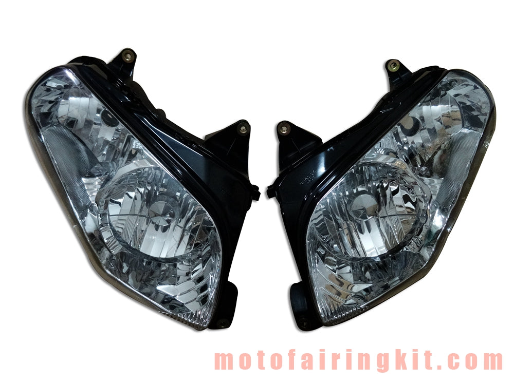 Motorcycle Headlight Assembly for GL1800 2001 2002 2003 2004 2005 2006 GL 1800 Head Light Lamp Assembly Kit (Black)