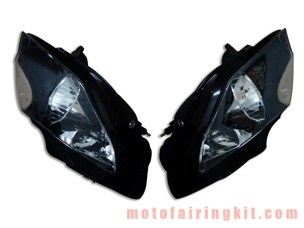 Motorcycle Headlight Assembly for VFR800 RC46 2002 - 2012 VFR800 RC46 02 - 12 Head Light Lamp Assembly Kit (Black)