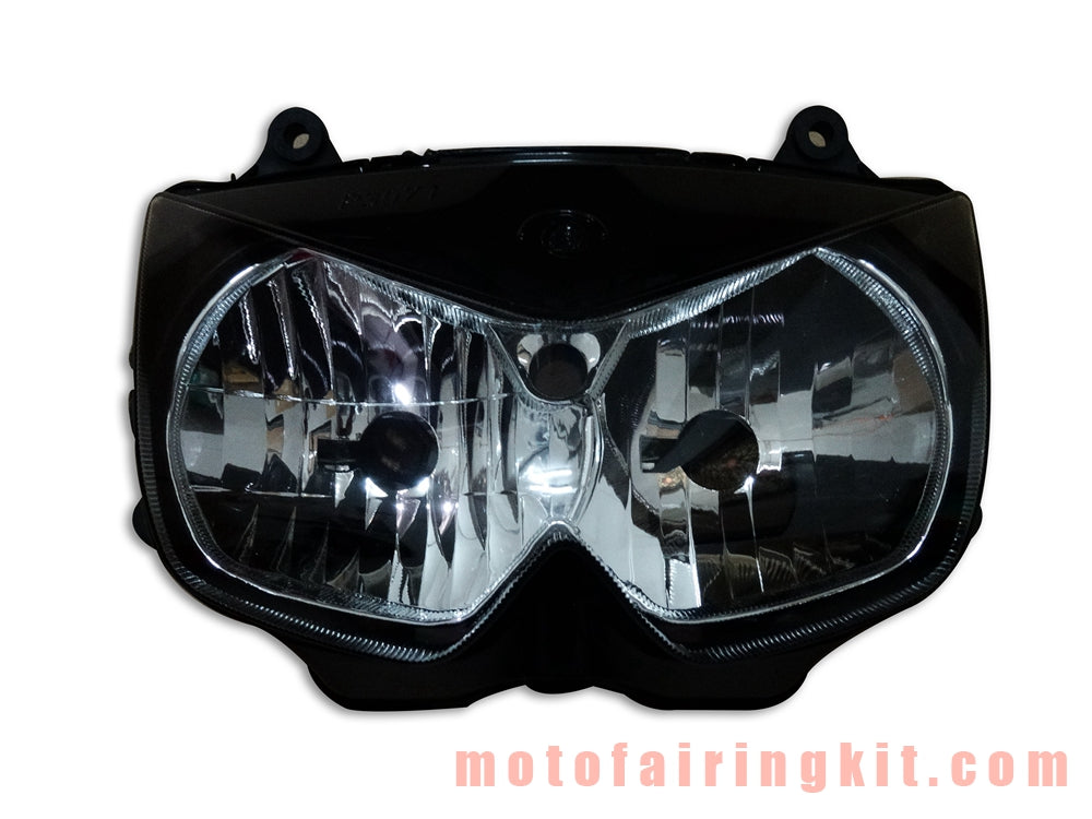 Conjunto de faros delanteros para motocicleta EX250R 250 EX-250R ZX250R 2008 2009 2010 2011 2012 Kit de conjunto de faros delanteros (negro)