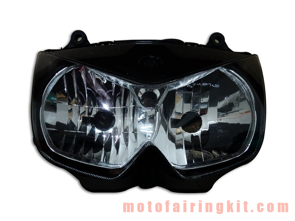 Conjunto de faros delanteros de motocicleta para Z1000 2003 2004 2005 2006 03 04 05 06 Kit de conjunto de faros delanteros (negro)