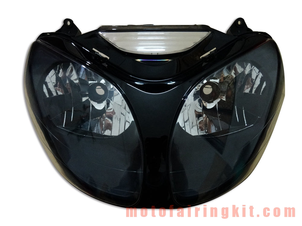 Motorcycle Headlight Assembly for ZX12R ZX-12R 2000 2001 00 01 Head Light Lamp Assembly Kit (Black)