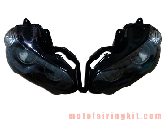 Conjunto de faros delanteros para motocicleta ZX14R ZX-14R ZZ-R1400 2012 2013 2014 2015 Kit de conjunto de faros delanteros (negro)