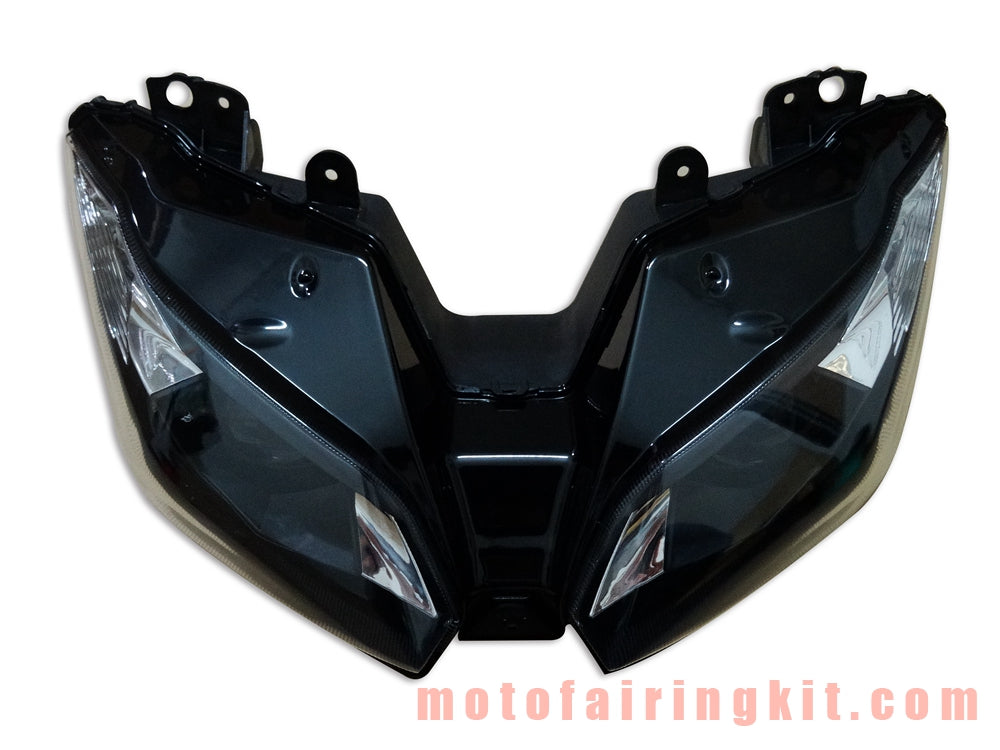 Conjunto de faros delanteros de motocicleta para ZX6R ZX-6R 636 2013 2014 2015 13 14 15 Kit de conjunto de faros delanteros (negro)