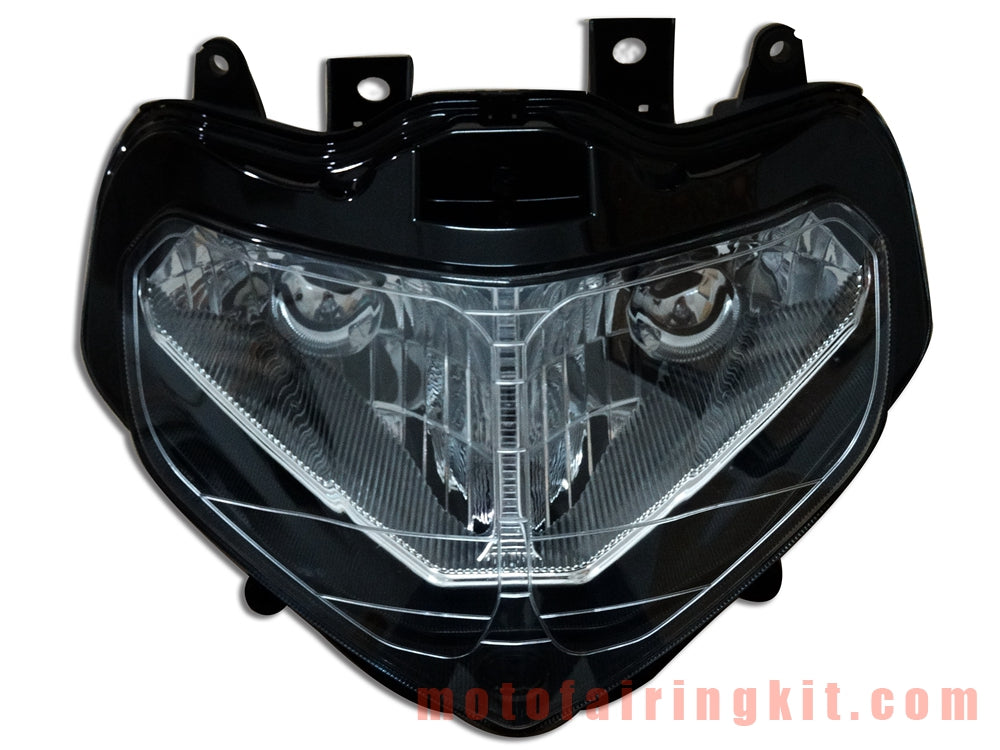 Motorcycle Headlight Assembly for GSX-R1000 2001 2002 GSXR1000 01 02 Head Light Lamp Assembly Kit (Black)