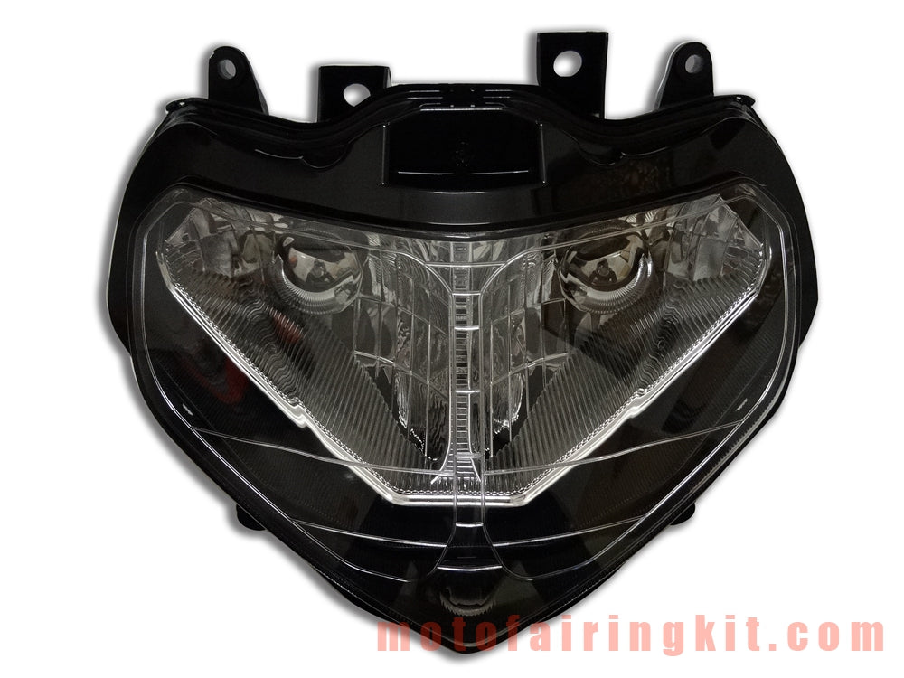 Conjunto de faros delanteros para motocicleta GSX-R750 GSX-R600 2000 2001 2002 2003 Kit de conjunto de faros delanteros (negro)