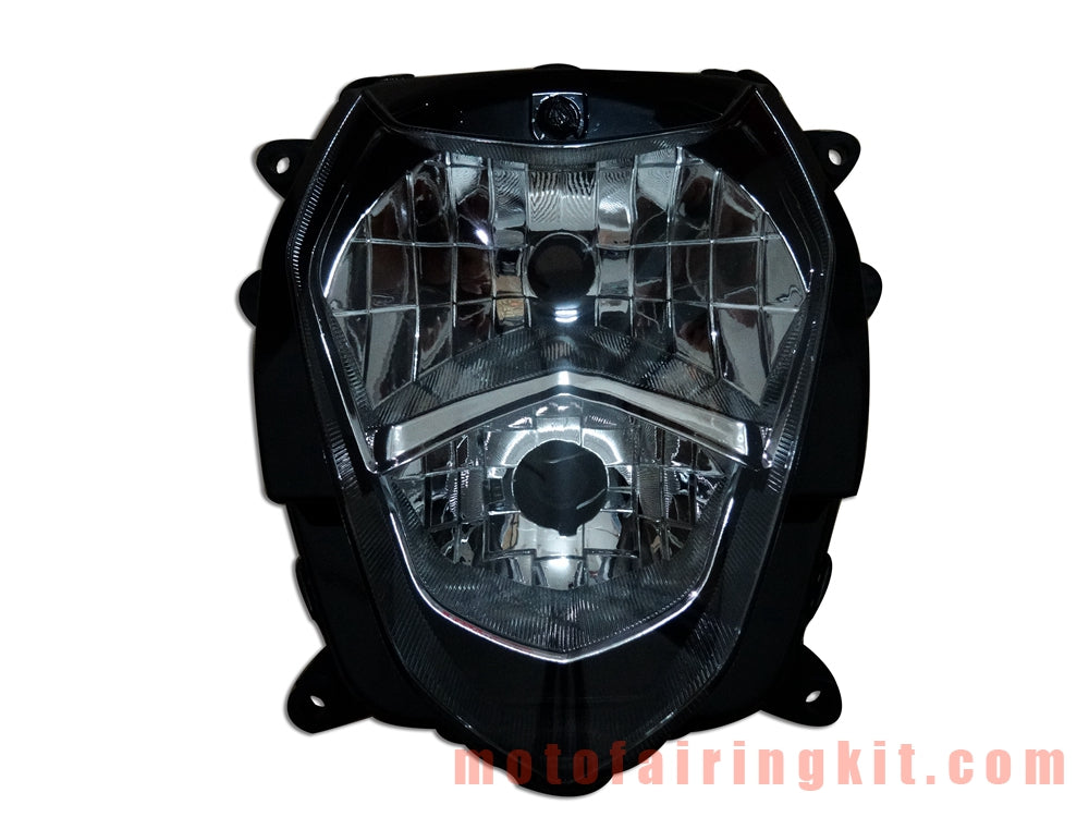 Motorcycle Headlight Assembly for GSXR1000 K3 2003 2004 GSXR 1000 K3 03 04 Head Light Lamp Assembly Kit (Black)