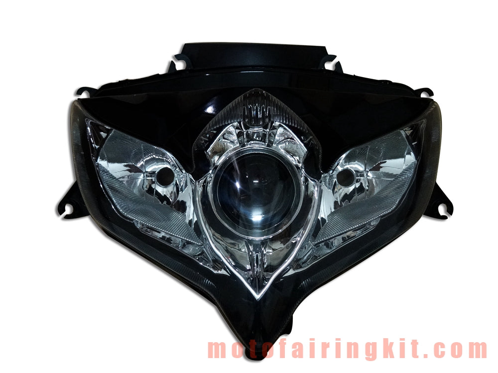 Motorcycle Headlight Assembly for GSXR 600 750 K8 2008 2009 2010 GSXR 600 750 K8 08 09 10 Head Light Lamp Assembly Kit (Black)