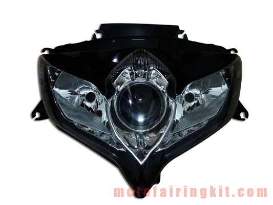 Conjunto de faros delanteros para motocicleta GSXR 600 750 K8 2008 2009 2010 GSXR 600 750 K8 08 09 10 Kit de conjunto de faros delanteros (negro)