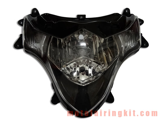 Conjunto de faros delanteros para motocicleta GSXR 1000 K9 2009 2010 2011 2012 2013 2014 2015 2016 Kit de conjunto de faros delanteros (negro)