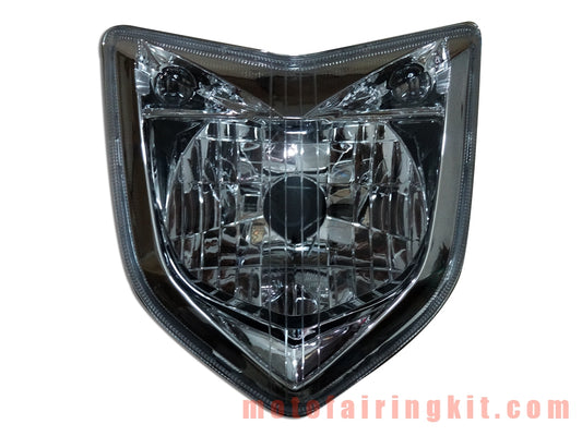 Motorcycle Headlight Assembly for FZ1 2006 2007 2008 2009 Head Light Lamp Assembly Kit (Black)