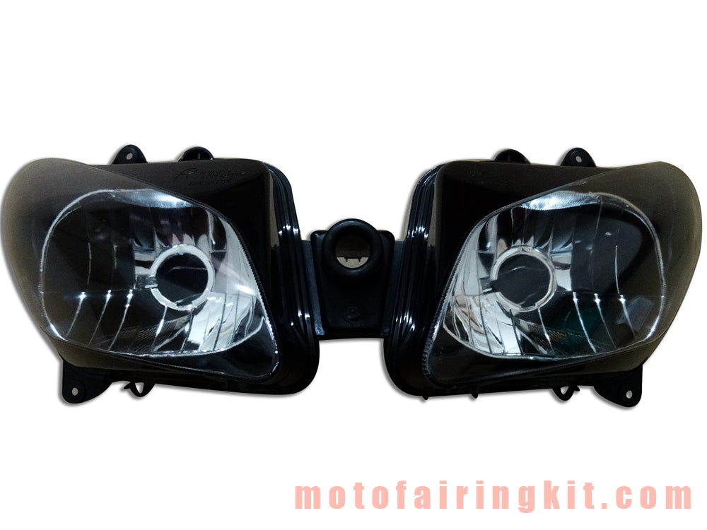 Conjunto de faros delanteros para motocicleta YZF1000 R1 2000 2001 YZF 1000 R1 00 01 Kit de conjunto de faros delanteros (negro)