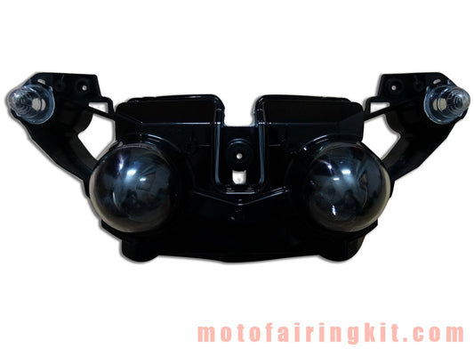 Conjunto de faros delanteros para motocicleta YZF1000 R1 2009 2010 2011 YZF 1000 R1 09 10 11 Kit de conjunto de faros delanteros (negro)