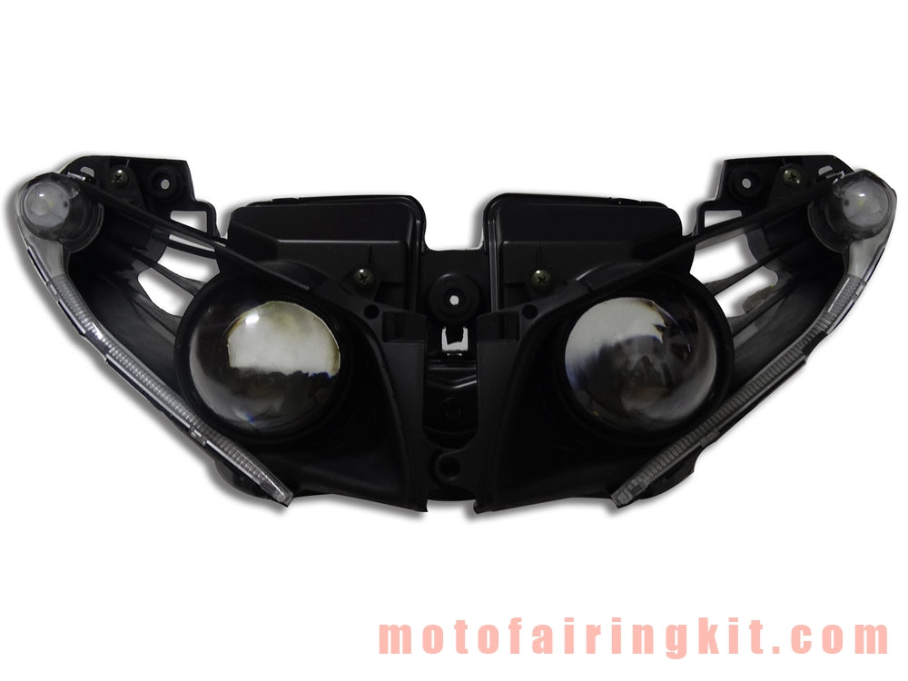 Conjunto de faros delanteros para motocicleta YZF1000 R1 2013 2014 YZF 1000 R1 13 14 Kit de conjunto de faros delanteros (negro)