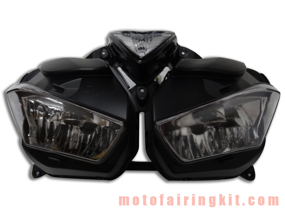 Conjunto de faros delanteros para motocicleta R3 R25 2014 Kit de montaje de faros delanteros (negro)