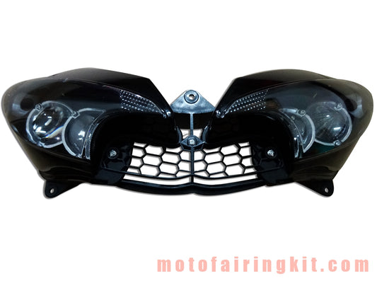 Conjunto de faros delanteros para motocicleta YZF600 R6 2003 2004 2005 YZF-600 YZF 600 R6 03 04 05 Kit de conjunto de faros delanteros (negro)