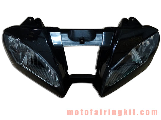 Conjunto de faros delanteros para motocicleta YZF600 R6 2006 2007 YZF-600 YZF 600 R6 06 07 Kit de conjunto de faros delanteros (negro)