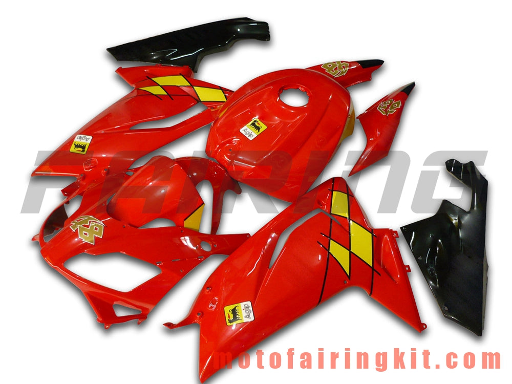 Kits de carenado aptos para RS4 125 50 2006 2007 2008 2009 2010 2011 Molde de inyección de plástico ABS Carrocería completa para motocicleta Marco de carrocería de posventa (rojo y negro) B003