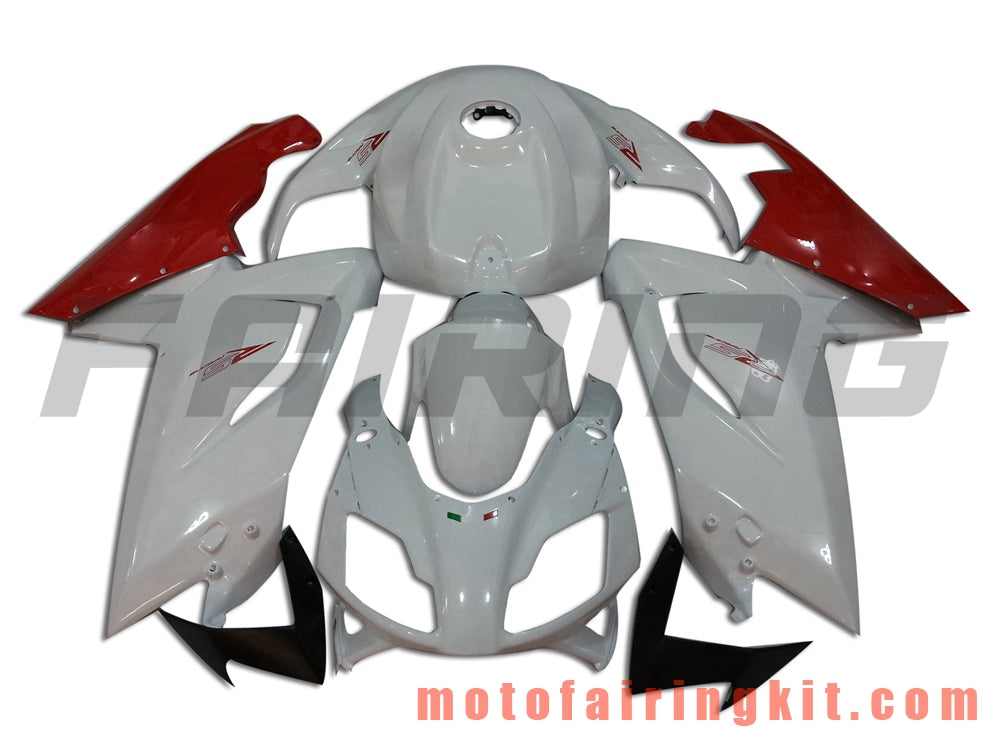 Fairing Kits Fit for RS4 125 50 2006 2007 2008 2009 2010 2011 Plastic ABS Injection Mold Complete Motorcycle Body Aftermarket Bodywork Frame (White & Red) B004