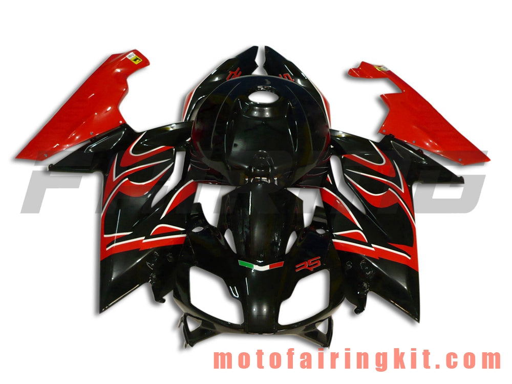 Fairing Kits Fit for RS4 125 50 2006 2007 2008 2009 2010 2011 Plastic ABS Injection Mold Complete Motorcycle Body Aftermarket Bodywork Frame (Black & Red) B006