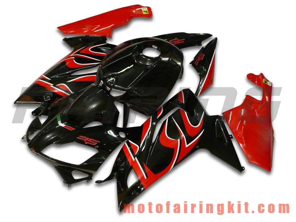 Fairing Kits Fit for RS4 125 50 2006 2007 2008 2009 2010 2011 Plastic ABS Injection Mold Complete Motorcycle Body Aftermarket Bodywork Frame (Black & Red) B006