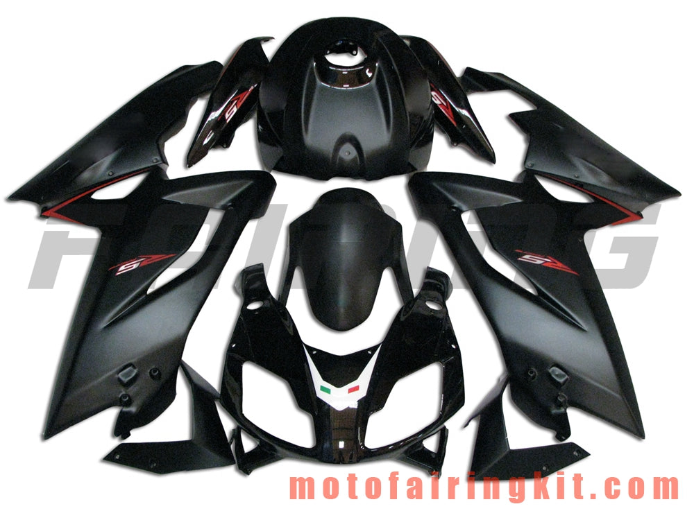 Kits de carenado aptos para RS4 125 50 2006 2007 2008 2009 2010 2011 Molde de inyección de plástico ABS Carrocería completa para motocicleta Marco de carrocería de posventa (negro) B007