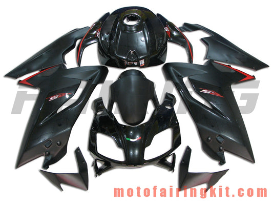 Kits de carenado aptos para RS4 125 50 2006 2007 2008 2009 2010 2011 Molde de inyección de plástico ABS Carrocería completa para motocicleta Marco de carrocería de posventa (negro) B008