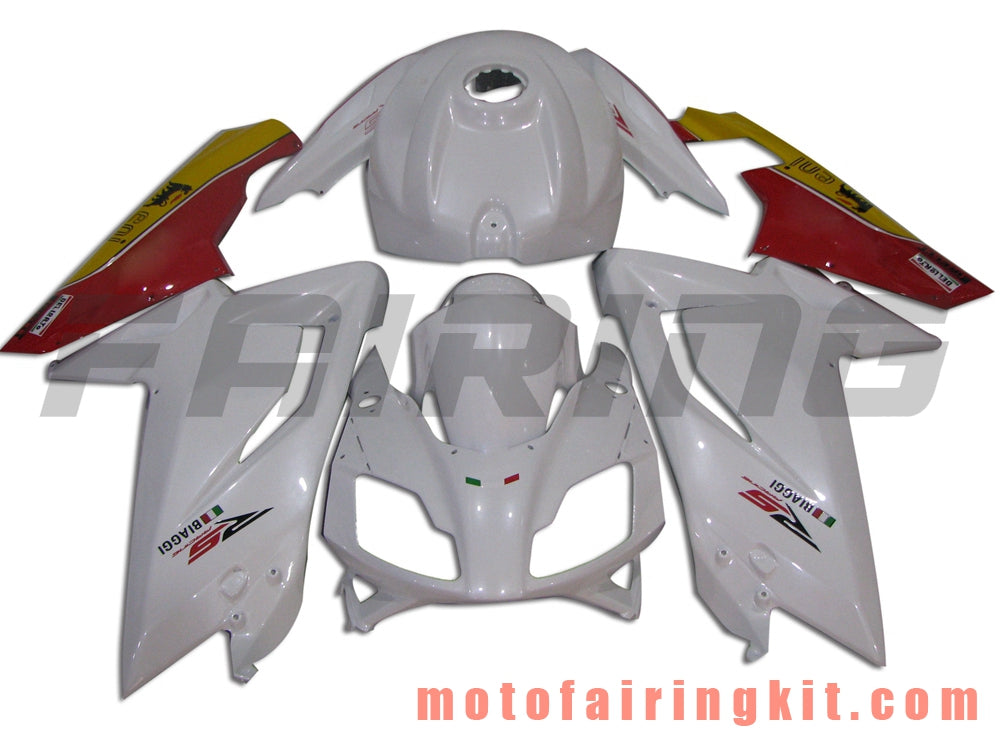 Fairing Kits Fit for RS4 125 50 2006 2007 2008 2009 2010 2011 Plastic ABS Injection Mold Complete Motorcycle Body Aftermarket Bodywork Frame (White & Red) B010