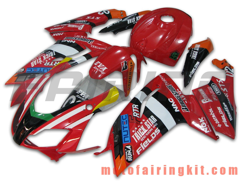 Fairing Kits Fit for RS4 125 50 2006 2007 2008 2009 2010 2011 Plastic ABS Injection Mold Complete Motorcycle Body Aftermarket Bodywork Frame (Red & Black) B011