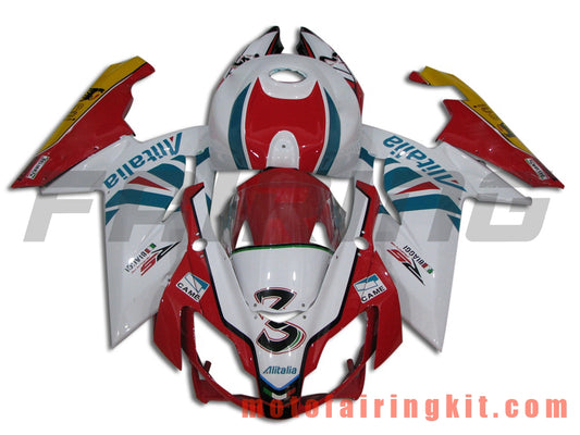 Fairing Kits Fit for RS4 125 50 2006 2007 2008 2009 2010 2011 Plastic ABS Injection Mold Complete Motorcycle Body Aftermarket Bodywork Frame (Red & White) B012