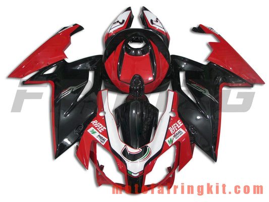 Fairing Kits Fit for RS4 125 50 2006 2007 2008 2009 2010 2011 Plastic ABS Injection Mold Complete Motorcycle Body Aftermarket Bodywork Frame (Black & Red) B013