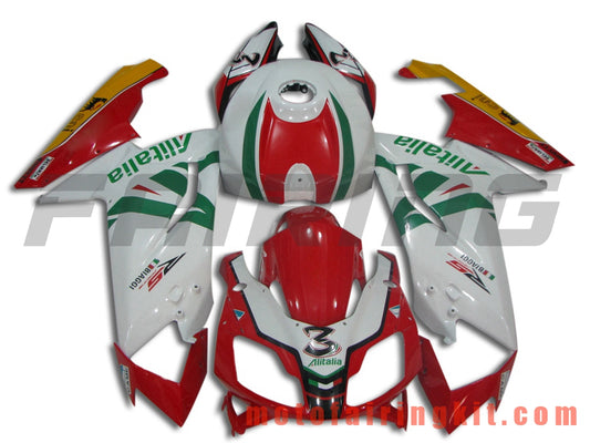 Fairing Kits Fit for RS4 125 50 2006 2007 2008 2009 2010 2011 Plastic ABS Injection Mold Complete Motorcycle Body Aftermarket Bodywork Frame (Red & White) B014