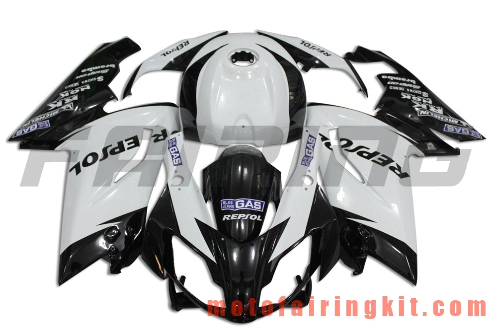 Fairing Kits Fit for RS4 125 50 2006 2007 2008 2009 2010 2011 Plastic ABS Injection Mold Complete Motorcycle Body Aftermarket Bodywork Frame (White & Black) B016