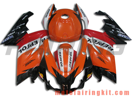 Kits de carenado aptos para RS4 125 50 2006 2007 2008 2009 2010 2011 Molde de inyección de plástico ABS Carrocería completa para motocicleta Marco de carrocería de posventa (naranja y negro) B017