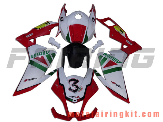 Kits de carenado aptos para RS4 125 50 2012 2013 2014 2015 RS 4 125 12 13 14 15 Molde de inyección de plástico ABS Carrocería completa para motocicleta Carrocería del mercado de accesorios Marco (blanco y rojo) B002