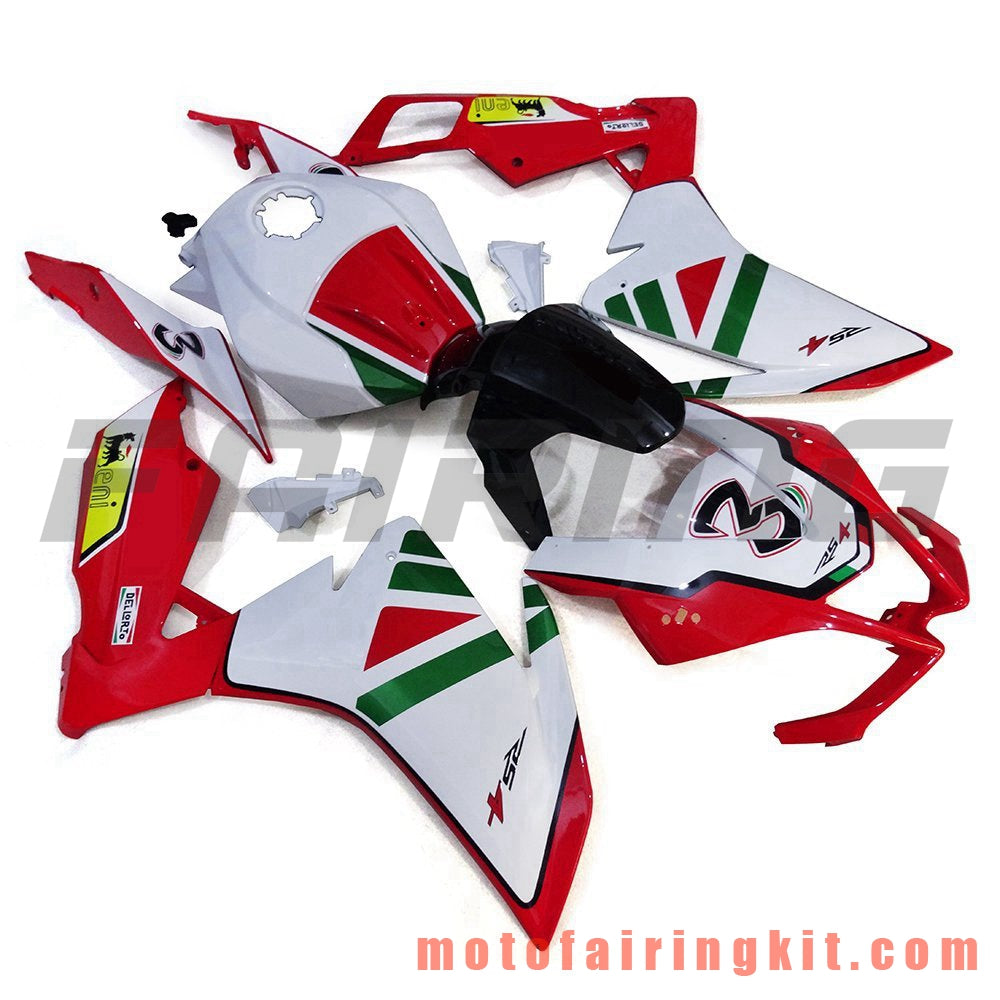 Fairing Kits Fit for RS4 125 50 2012 2013 2014 2015 RS 4 125 12 13 14 15 Plastic ABS Injection Mold Complete Motorcycle Body Aftermarket Bodywork Frame (White & Red) B005