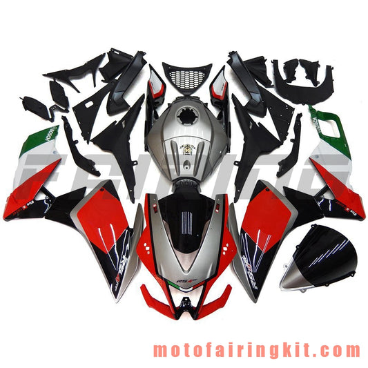 Fairing Kits Fit for RS4 125 50 2012 2013 2014 2015 RS 4 125 12 13 14 15 Plastic ABS Injection Mold Complete Motorcycle Body Aftermarket Bodywork Frame (Silver & Red) B006