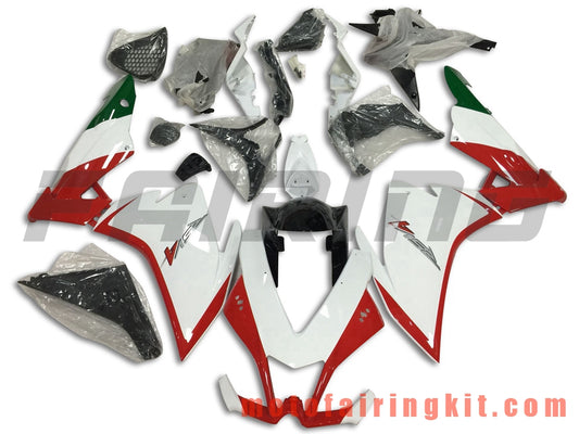 Kits de carenado aptos para RSV4 1000 2012 2013 2014 2015 Molde de inyección de plástico ABS Carrocería completa para motocicleta Marco de carrocería de posventa (blanco y rojo) B001