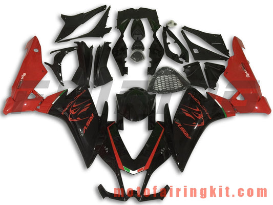 Fairing Kits Fit for RSV4 1000 2012 2013 2014 2015 Plastic ABS Injection Mold Complete Motorcycle Body Aftermarket Bodywork Frame (Black & Red) B002