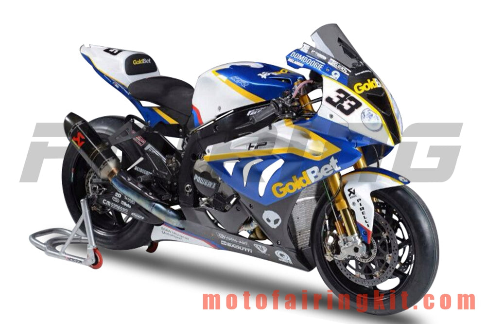 フェアリングキット S1000RR 2009 2010 2011 2012 2013 2014 S 1000 RR 09 10 11 12 13 14 プラスチック ABS 射出成型 完全なオートバイボディ アフターマーケットボディワークフレーム (ブルー &amp; ホワイト) B002