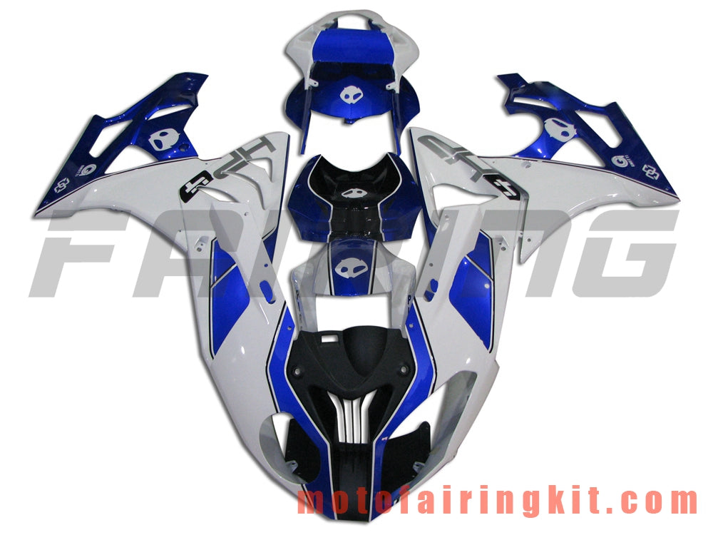 フェアリングキット S1000RR 2009 2010 2011 2012 2013 2014 S 1000 RR 09 10 11 12 13 14 プラスチック ABS 射出成型 完全なオートバイボディ アフターマーケットボディワークフレーム (ブルー &amp; ホワイト) B004