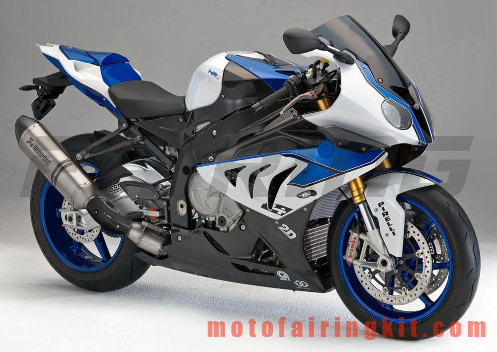 Kits de carenado aptos para S1000RR 2009 2010 2011 2012 2013 2014 S 1000 RR 09 10 11 12 13 14 Molde de inyección de plástico ABS Carrocería completa para motocicleta Carrocería de posventa Marco (azul y negro) B005