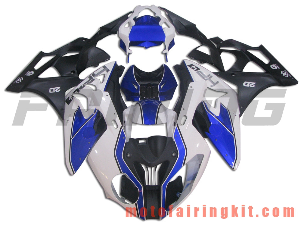 Fairing Kits Fit for S1000RR 2009 2010 2011 2012 2013 2014 S 1000 RR 09 10 11 12 13 14 Plastic ABS Injection Mold Complete Motorcycle Body Aftermarket Bodywork Frame (Blue & Black) B005