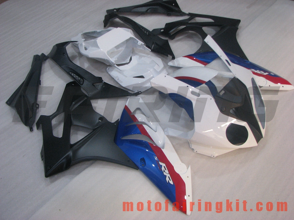 フェアリングキット S1000RR 2009 2010 2011 2012 2013 2014 S 1000 RR 09 10 11 12 13 14 プラスチック ABS 射出成型 完全なオートバイボディ アフターマーケットボディワークフレーム (ブルー &amp; ブラック) B006