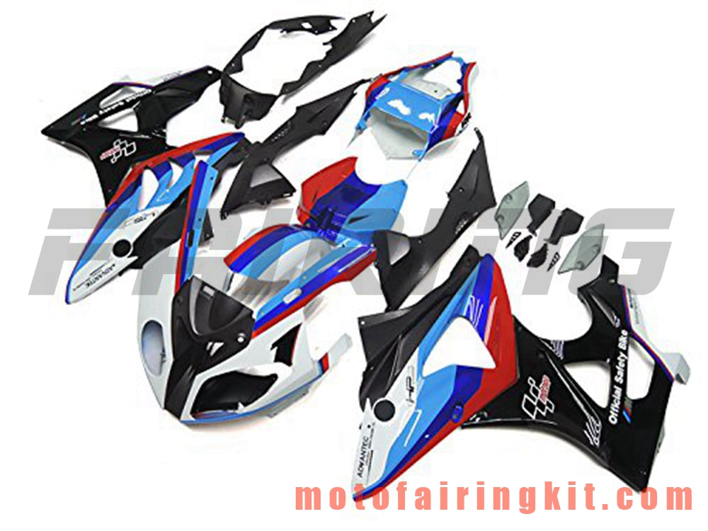 Kits de carenado aptos para S1000RR 2009 2010 2011 2012 2013 2014 S 1000 RR 09 10 11 12 13 14 Molde de inyección de plástico ABS Carrocería completa para motocicleta Carrocería de posventa Marco (negro y azul) B010