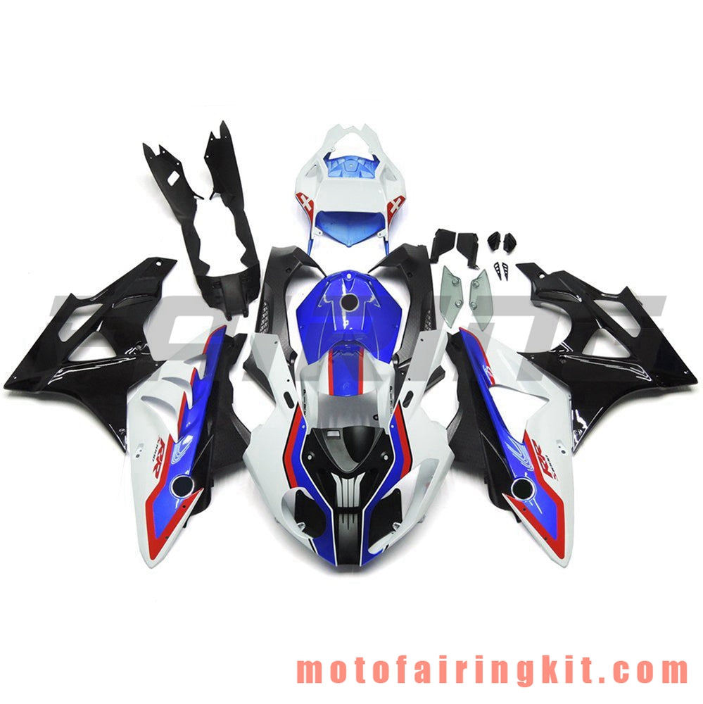 フェアリングキット S1000RR 2009 2010 2011 2012 2013 2014 S 1000 RR 09 10 11 12 13 14 プラスチック ABS 射出成型 完全なオートバイボディ アフターマーケットボディワークフレーム (ブルー &amp; ホワイト) B015