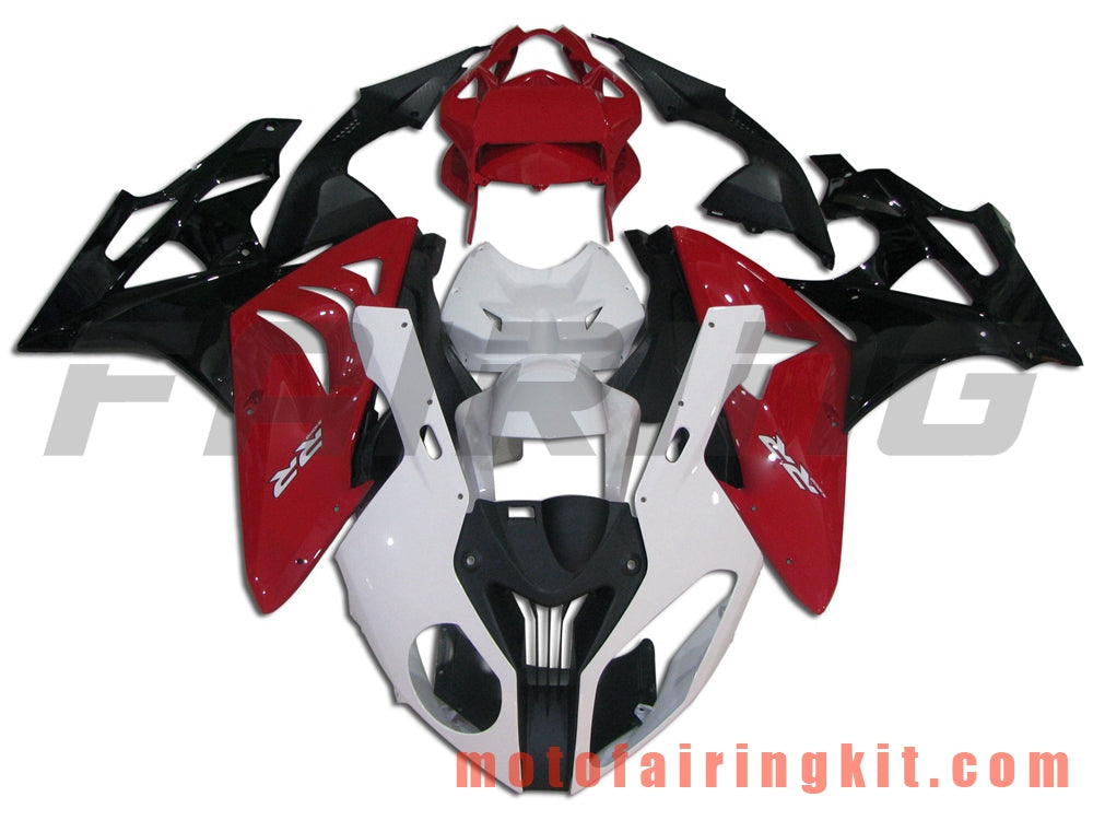 Fairing Kits Fit for S1000RR 2009 2010 2011 2012 2013 2014 S 1000 RR 09 10 11 12 13 14 Plastic ABS Injection Mold Complete Motorcycle Body Aftermarket Bodywork Frame (Red & Black) B023