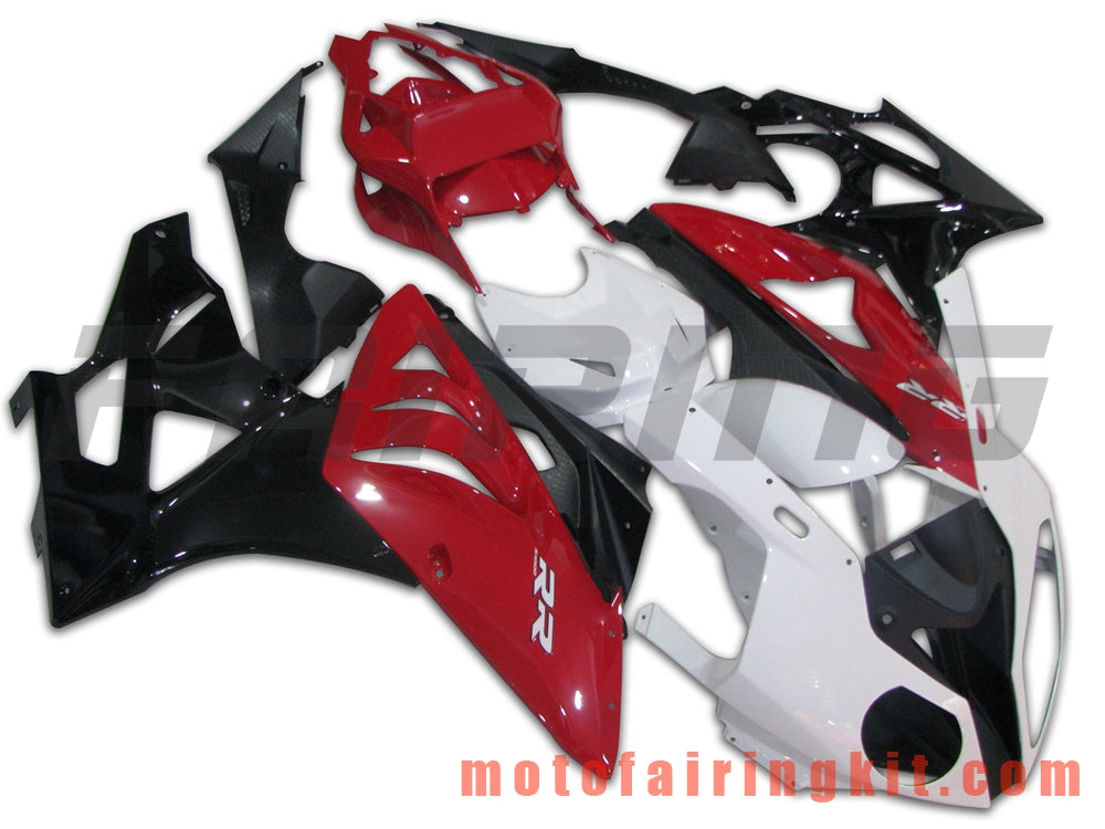 フェアリングキット S1000RR 2009 2010 2011 2012 2013 2014 S 1000 RR 09 10 11 12 13 14 プラスチック ABS 射出成型 完全なオートバイボディ アフターマーケットボディワークフレーム (レッド &amp; ブラック) B023