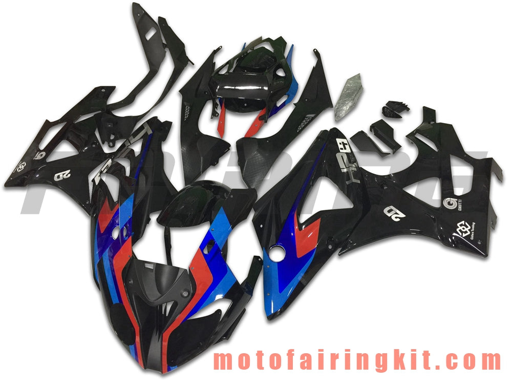 フェアリングキット S1000RR 2009 2010 2011 2012 2013 2014 S 1000 RR 09 10 11 12 13 14 プラスチック ABS 射出成型 完全なオートバイボディ アフターマーケットボディワークフレーム (ブラック &amp; ブルー) B026