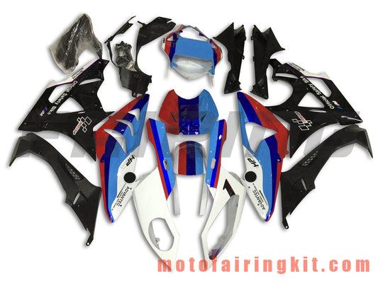 Kits de carenado aptos para S1000RR 2009 2010 2011 2012 2013 2014 S 1000 RR 09 10 11 12 13 14 Molde de inyección de plástico ABS Carrocería completa para motocicleta Carrocería de posventa Marco (negro y azul) B028