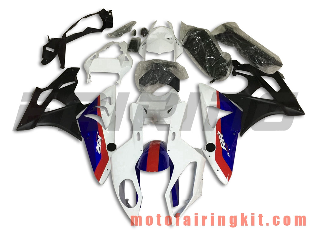 Fairing Kits Fit for S1000RR 2009 2010 2011 2012 2013 2014 S 1000 RR 09 10 11 12 13 14 Plastic ABS Injection Mold Complete Motorcycle Body Aftermarket Bodywork Frame (White & Black) B031